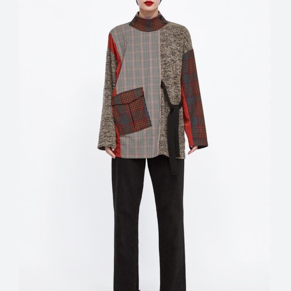 086 Stylish Patchwork Jacket Tunic - image 2